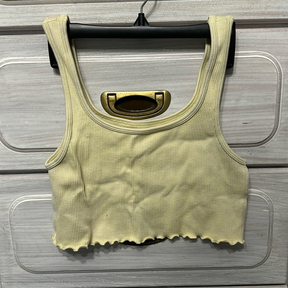 Yellow Aero Cropped Tank